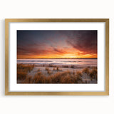 Extra large abstract art print of New Jersey scenery in gold frame, featuring textured design, ideal for living room decor.