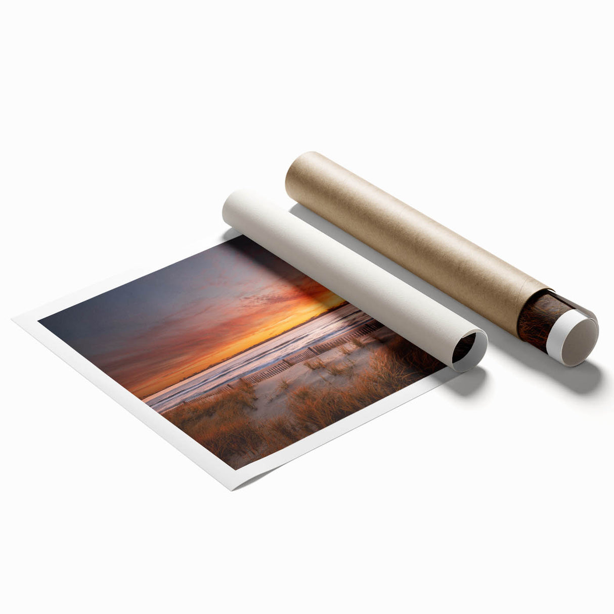 Extra large rolled print featuring a serene New Jersey landscape with soft pastel colors, ideal for classy bathroom wall art.