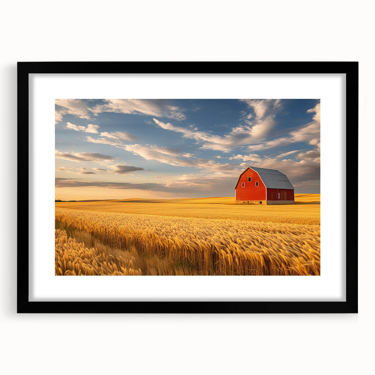Extra large textured abstract art print featuring colorful, swirling patterns on a framed black mat.