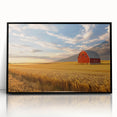 Large abstract wall art of North Dakota scenery in muted earth tones on a framed acrylic, ideal for modern art wall decor.