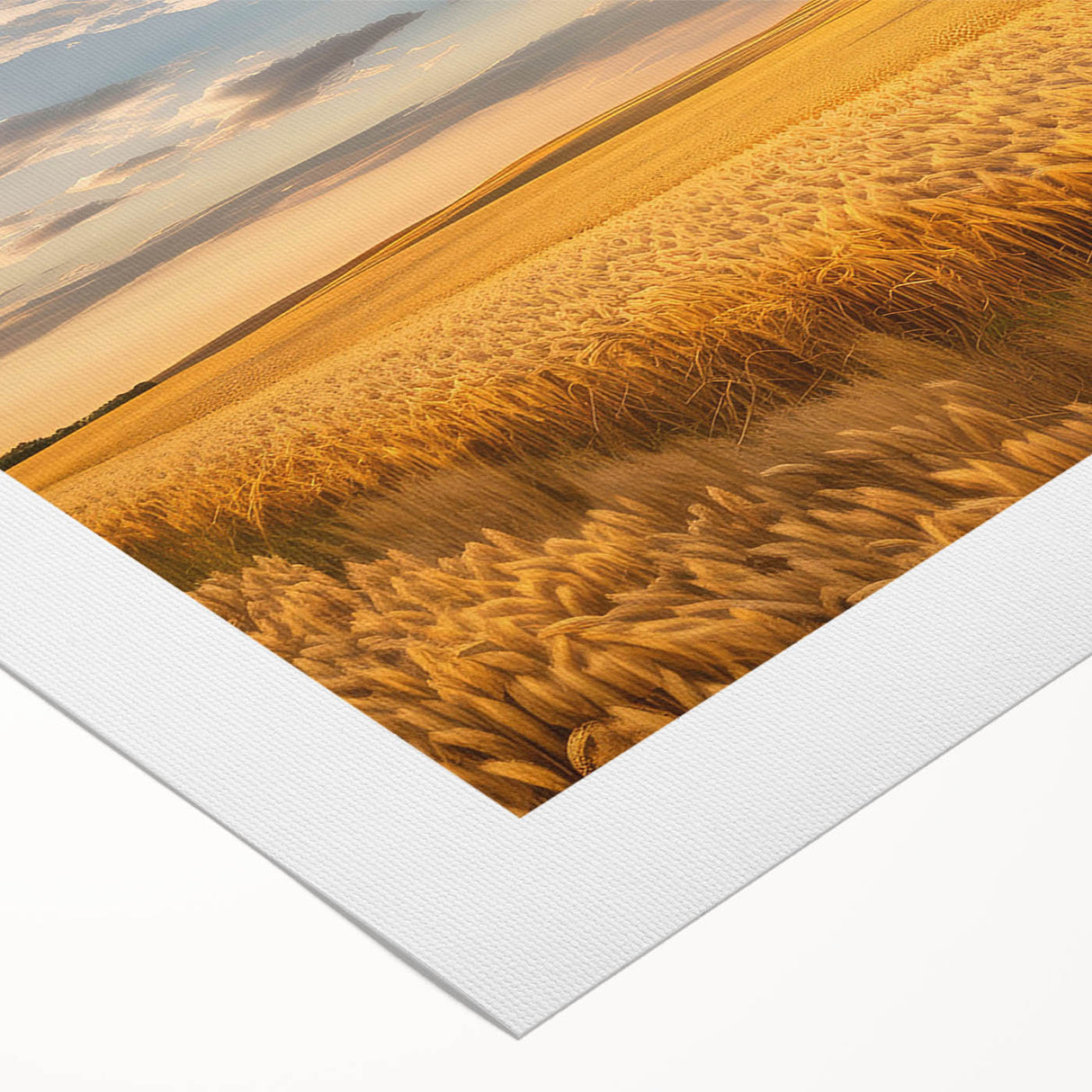 Art deco poster of North Dakota scenery in muted earth tones on rolled canvas, suitable for dining room wall art.