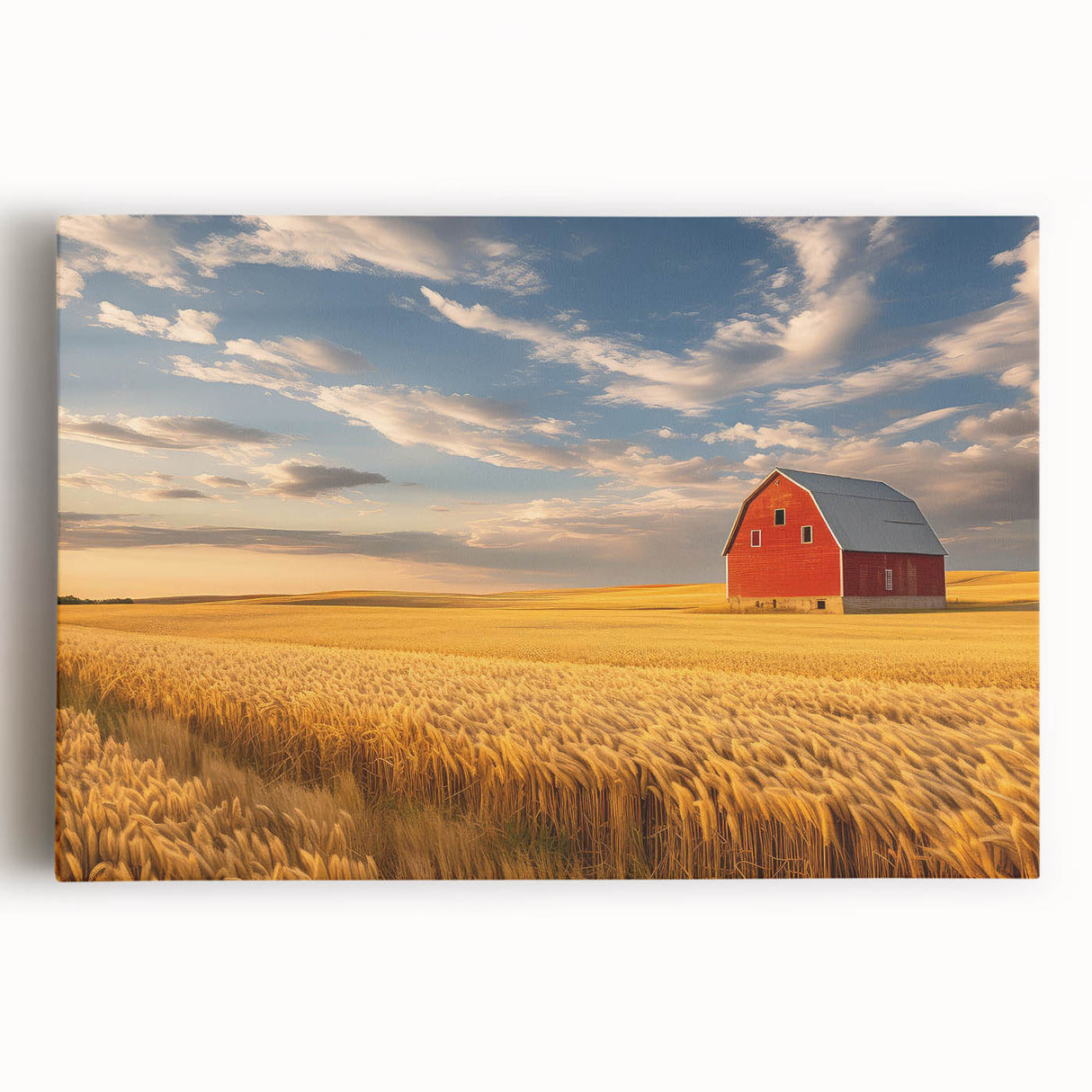 Black and white photo of North Dakota scenery on large stretched canvas, ideal for kitchen wall art.