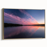 Framed canvas featuring a vintage poster art style landscape of Pennsylvania in black and gold tones.