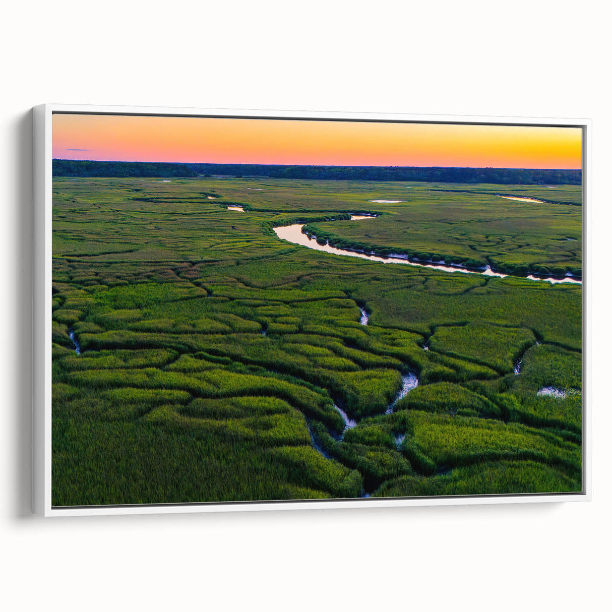 Vintage poster art of Charleston, South Carolina on extra large framed canvas.