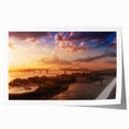Extra large rolled print of Memphis, Tennessee scenery with vibrant floral elements, ideal for dining room wall art.