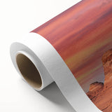 Art Deco poster of Arches National Park in muted earth tones on rolled canvas, ideal for nursery wall art.
