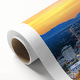 Art deco poster of Salt Lake City with pastel hues on rolled canvas, ideal for nursery wall art.