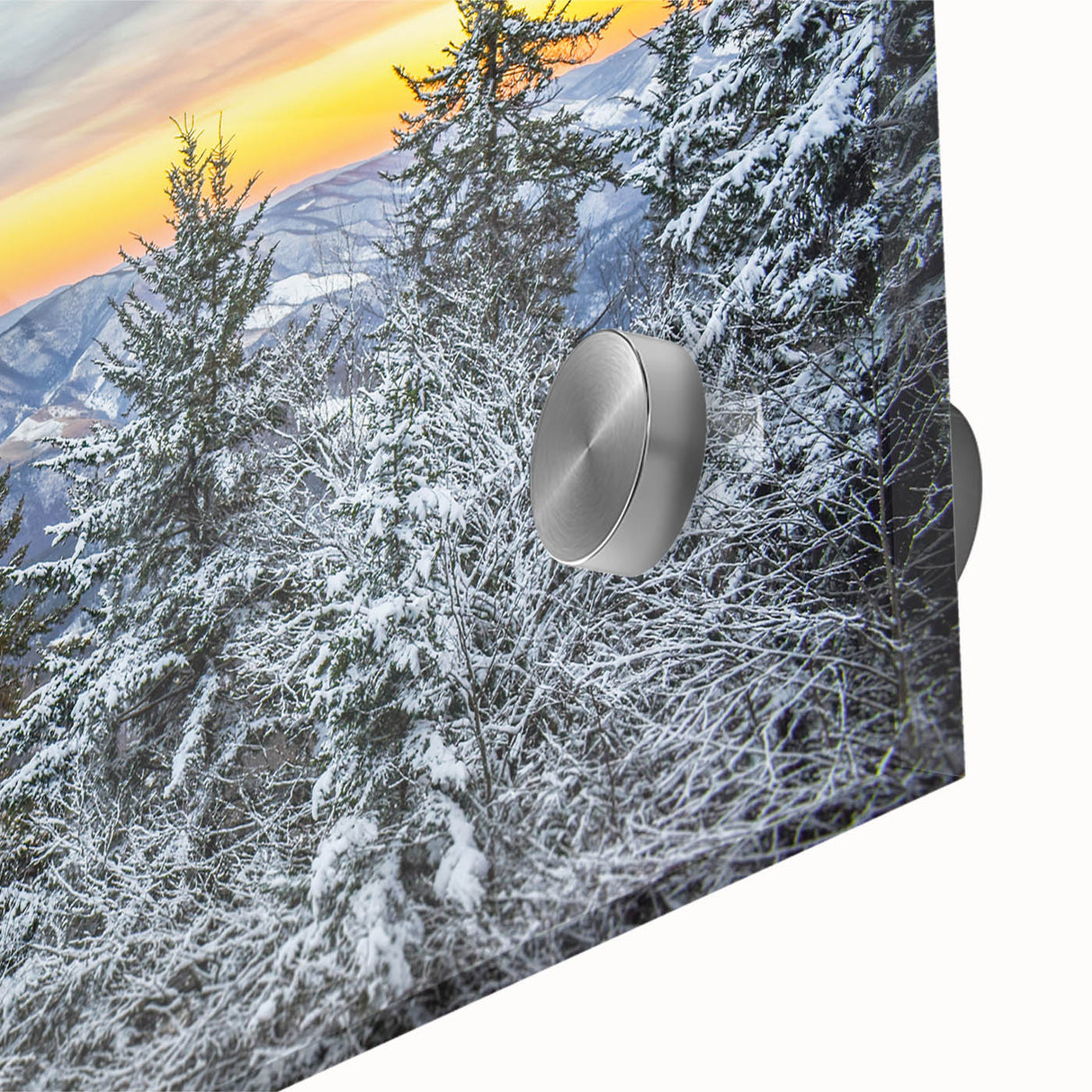 Large abstract wall art depicting Virginia scenery in muted earth tones on acrylic glass, ideal for dining room ambiance.