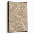 Framed canvas featuring a black and white vintage poster art of a fall landscape, ideal for bedroom wall decor.