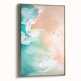 Framed canvas featuring a vintage landscape painting in muted earth tones, ideal for bedroom wall art.