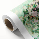 Rolled canvas featuring an Art Deco style poster of vibrant, whimsical characters, ideal for nursery wall art.