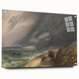 Classic Romantic Paintings - Penmaenmawr Stormy Landscape Canvas Art