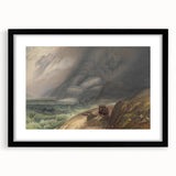 Classic Romantic Paintings - Penmaenmawr Stormy Landscape Canvas Art