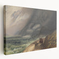 Classic Romantic Paintings - Penmaenmawr Stormy Landscape Canvas Art