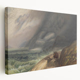 Classic Romantic Paintings - Penmaenmawr Stormy Landscape Canvas Art