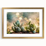 Abstract floral wall art framed in gold with a white mat, showcasing vibrant colors and intricate designs, perfect for home decor or office enhancement.