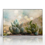 Framed abstract floral wall art in a white frame, featuring vibrant colors and intricate designs, perfect for modern home decor and artistic aesthetics.