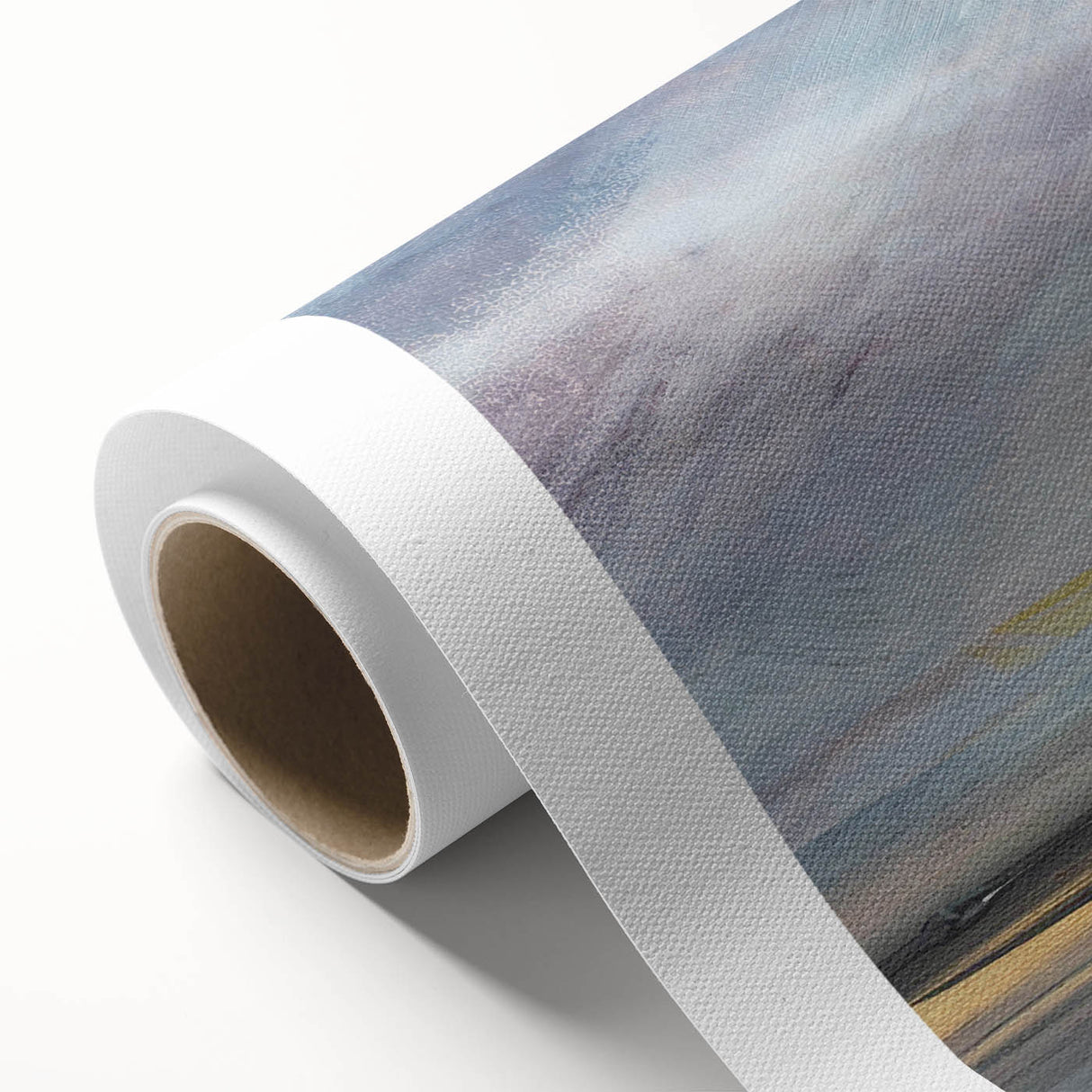 Abstract landscape wall art on rolled canvas, showcasing vibrant colors and dynamic shapes, perfect for enhancing modern home decor. Packaged in a protective tube.