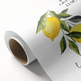 Art Deco style poster of colorful fruits on rolled canvas, ideal for nursery wall art or dining room decor.