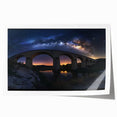 Landscape bridge rolled print showcasing intricate details of a scenic bridge over tranquil waters, elegantly designed for home decor, and protected in a sturdy tube.