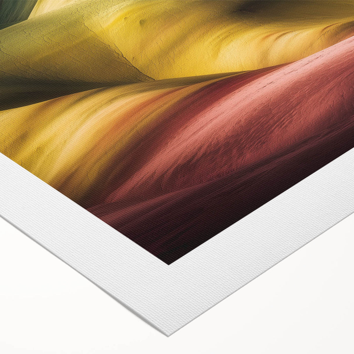 Landscape canvas print showcasing vibrant canyons with rich earth tones and intricate details, rolled and ready for display, perfect for enhancing any room's decor.