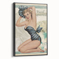 Retro Travel America Poster – Vintage Pin-Up Art Print