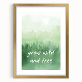 Grow Wild and Free Nursery Wall Art – Kids Room & Baby Decor