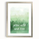 Grow Wild and Free Nursery Wall Art – Kids Room & Baby Decor