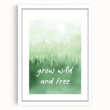 Grow Wild and Free Nursery Wall Art – Kids Room & Baby Decor