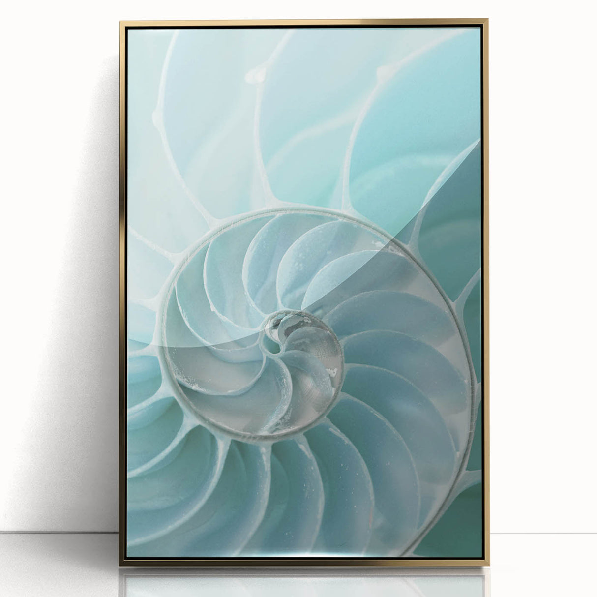 Mid-century modernist summer-themed acrylic print in gold frame, featuring vibrant colors, ideal for nursery wall decor.