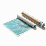 Extra large rolled canvas print featuring a floral design in vibrant summer hues, ideal for classy bathroom wall art.