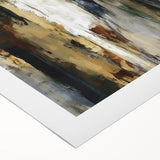 Abstract figurative wall art on rolled canvas showcasing vibrant colors and dynamic shapes, ideal for modern decor. Packaged securely in a cardboard tube.