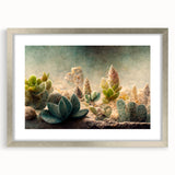 Abstract floral wall art print in a silver frame, showcasing vibrant colors and intricate designs, perfect for enhancing modern home decor.