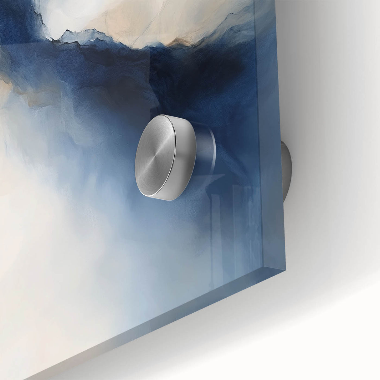 Modern Abstract Wall Art – Blue Beige Flow for Contemporary Decor