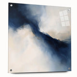 Modern Abstract Wall Art – Blue Beige Flow for Contemporary Decor
