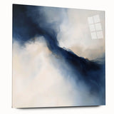 Modern Abstract Wall Art – Blue Beige Flow for Contemporary Decor