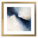 Modern Abstract Wall Art – Blue Beige Flow for Contemporary Decor