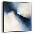 Modern Abstract Wall Art – Blue Beige Flow for Contemporary Decor