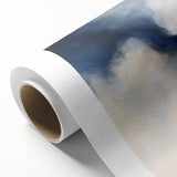 Modern Abstract Wall Art – Blue Beige Flow for Contemporary Decor
