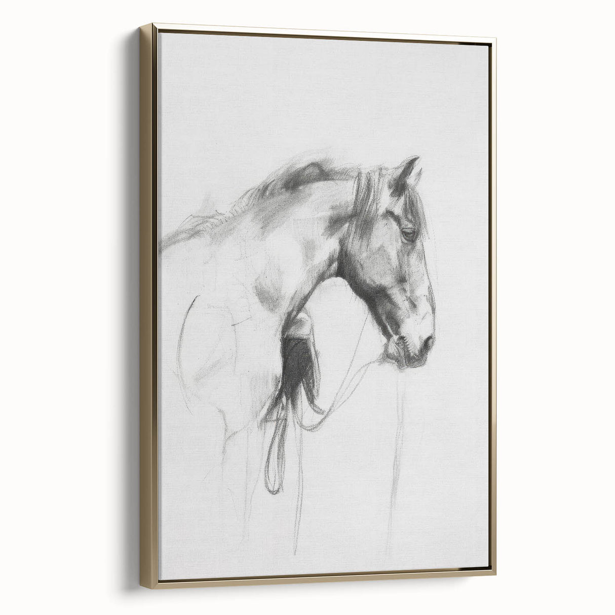 Framed canvas artwork showcasing a vibrant animal design with gold accents, elegantly displayed from a side view, perfect for enhancing home decor.