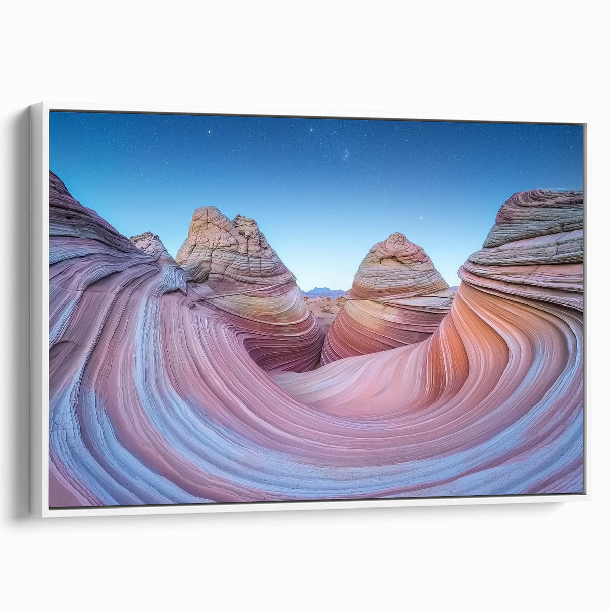 Framed landscape canvas art depicting vibrant canyons in warm earth tones, showcasing intricate details and depth, perfect for enhancing home decor.