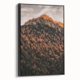 Black and white landscape art painting on framed canvas, featuring a vintage-style tree in autumn, ideal for bedroom decor.