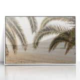 Art deco poster depicting a stylized summer scene in pastel shades, framed acrylic, ideal for nursery wall art.