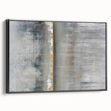 Abstract landscape wall art featuring vibrant colors in a framed canvas design, showcasing a black side view that enhances its modern aesthetic. Perfect for contemporary home decor.