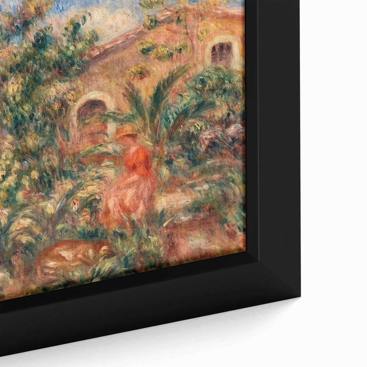 Farmhouse by Renoir: Idyllic Impressionist Garden Scene Wall Art