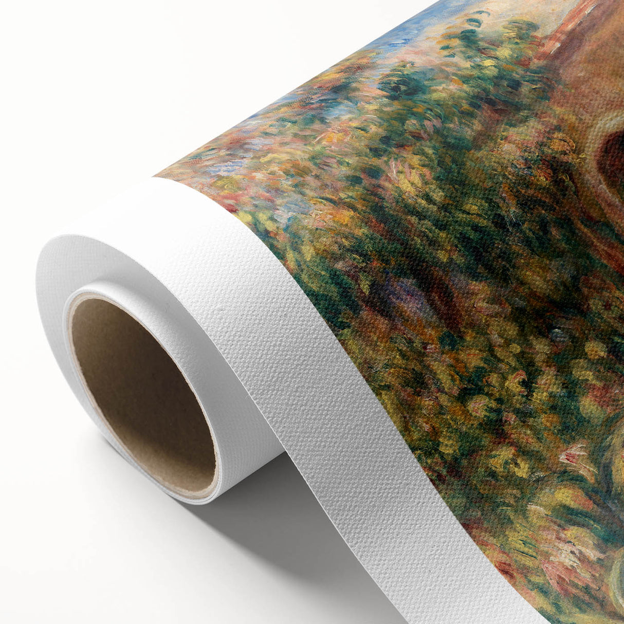 Farmhouse by Renoir: Idyllic Impressionist Garden Scene Wall Art