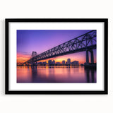 Black landscape frame showcasing a modern mat design, ideal for displaying artwork or photographs, positioned against a neutral backdrop for contrast.
