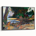 Tropical Landscape Wall Art - Modern Decor with Hibiscus Tree Scene