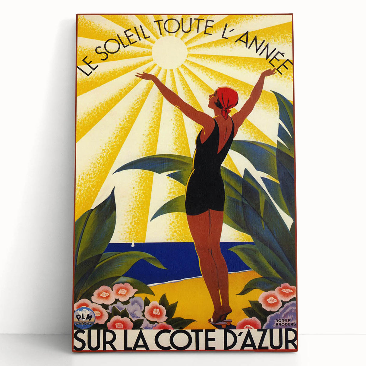 Retro Côte d'Azur Poster – Vintage French Riviera Art