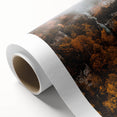 Art Deco poster featuring a stylized fall scene in orange and brown tones on rolled canvas, ideal for nursery wall art.